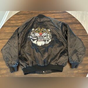 VTG Parker Hose & Fitting Tiger Men’s Satin Jacket-Made in USA-Size 2XL
